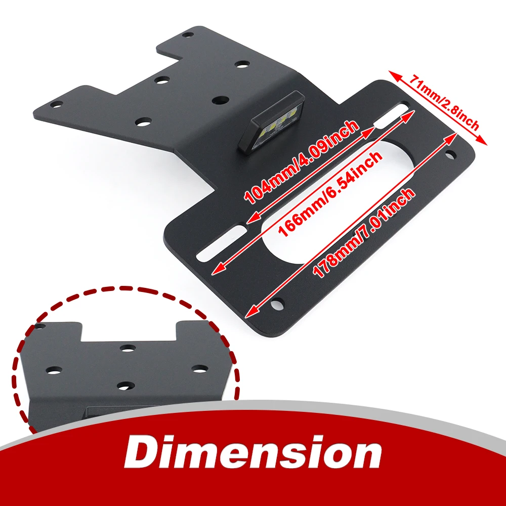 For HONDA MONKEY 125 2018 2019 2020 2021 2022 2023 2024-2026 Motorcycle License Plate Holder Bracket Tail Tidy Fender Eliminator view 4