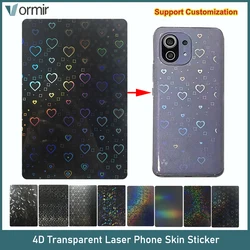 4D Transparent Laser Phone Skins Back Sticker for iPhone 13 12 11 Back Cover Glass Protective Film for Cutting Machine Plotter