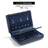 Jewelry Organizer Display Travel Jewelry Case PU Necklace Pendant  Zipper Jewelers Bracelt Storage Boxes