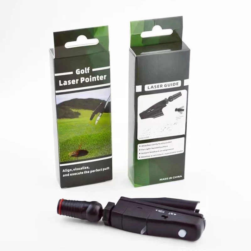 جولف وضع الهدف مصحح ممارسة الغولف خط مضرب الغولف الليزر البصر مجموعة مع صندوق حماية ترايبود جولف الليزر وضع المدرب #5