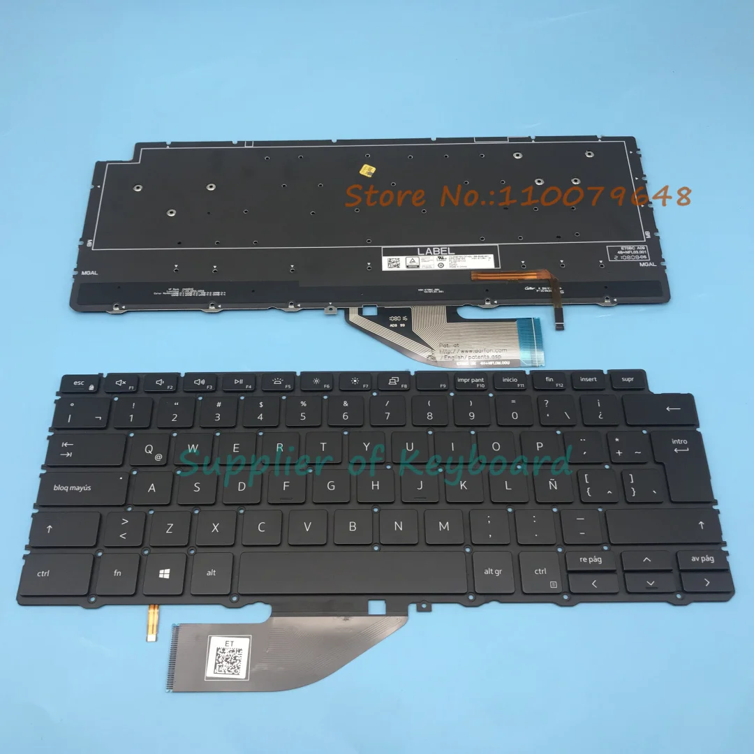 

NEW Latin Spanish/UK(GB)/Hungarian Keyboard For Dell XPS 13 7390 9310 2-in-1 Laptop Backlit Black/White