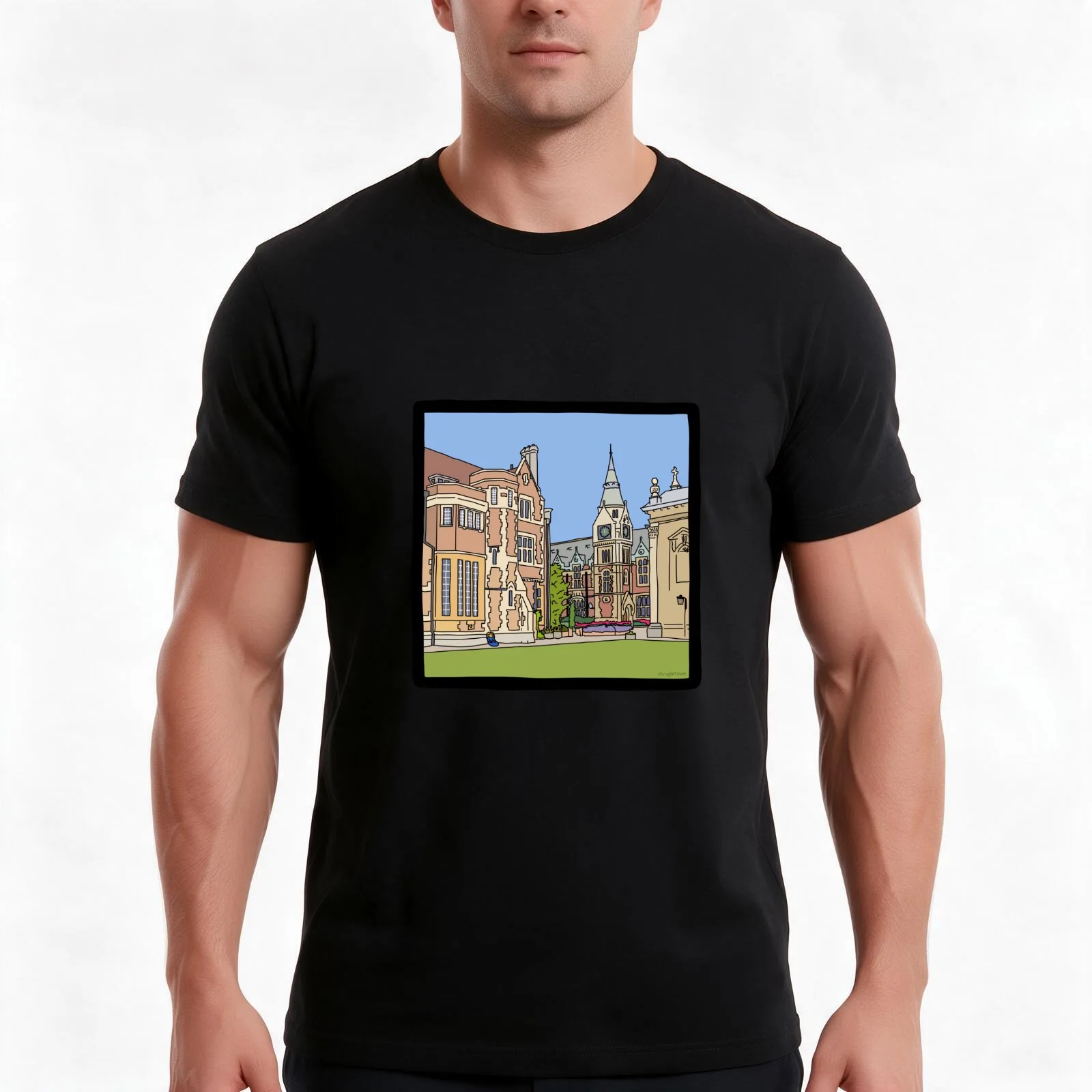 Pembroke College - Strugletown || Cambridge struggles T-Shirt, Summer Casual Cotton Tee, Oversized Streetwear Tops, 100% Cotton