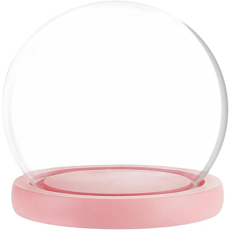 1 Set Glass Dome Glass Display Showcase Decorative Display Dome Miniature Case Snowglobe for Fairy Lights Plants Flower
