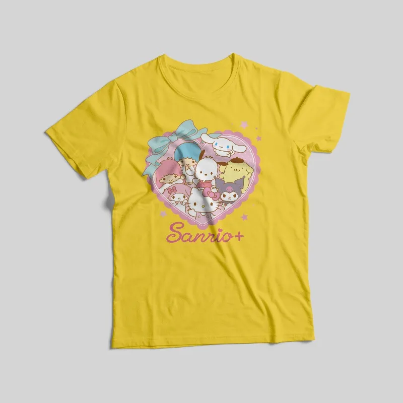 Sanrio Series Printed T-shirts, 100% cotton, available in 8 colors, best-selling basic style Mommy and Me / women's clothing