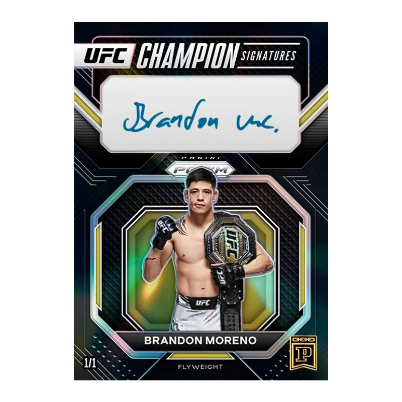 Panini UFC Series Homemade Diy Alexander Volkanovski Anderson Silva Brandon Moreno Collection Flash Card Toys Gift - view 3