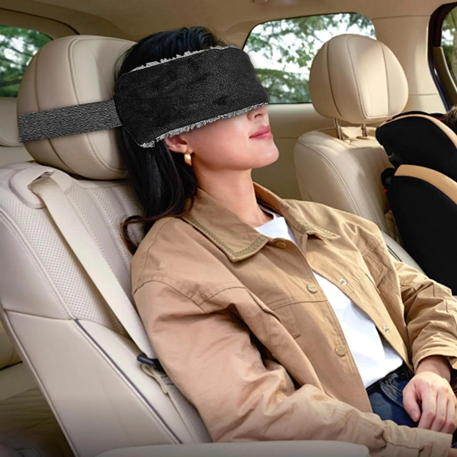 Travel Head Strap Adjustable Head Support Holder Portable Pillow Neck Support Band Comfortable For Car Seat Train Airplanes