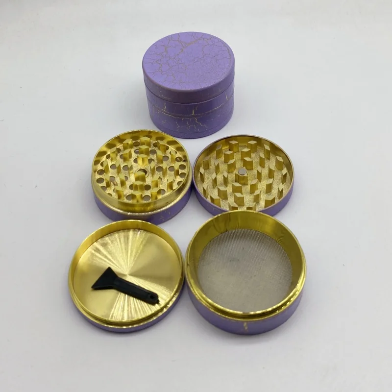 50mm Herbal Crusher Tobacco Grinder Smoke Manual Kitchen Herb Metal 4 Layer Grinders Spice Mill Cigarette Accessories