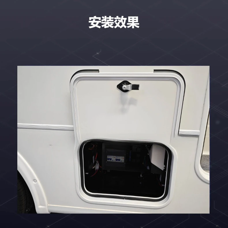 Aluminum alloy right-angle RV door, camper trailer storage door