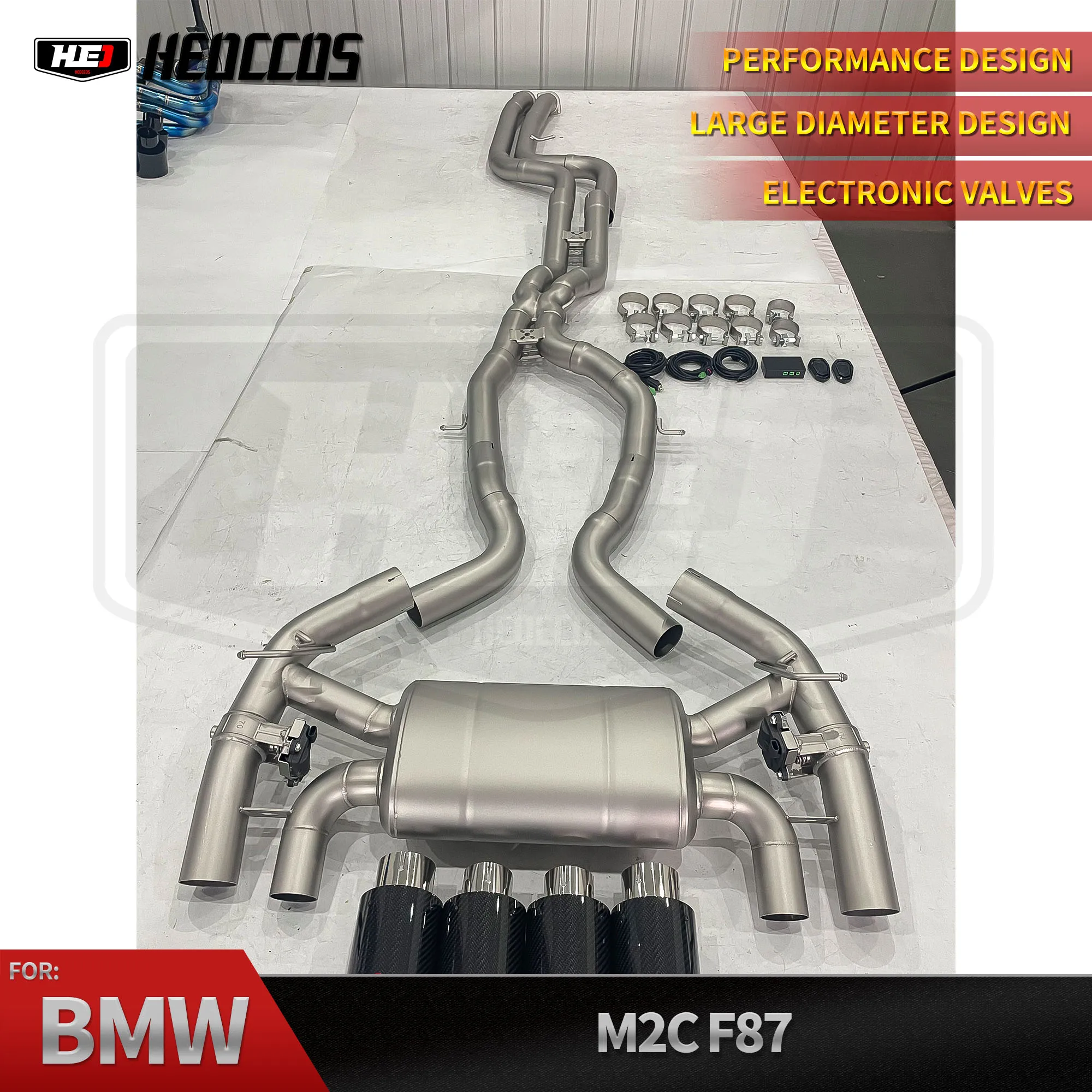 

HEO Valvetronic Stainless Steel Sport Exhaust Muffler Catback for BMW S55 M2 Competition F87 M2C 3.0T M2 Competition F87