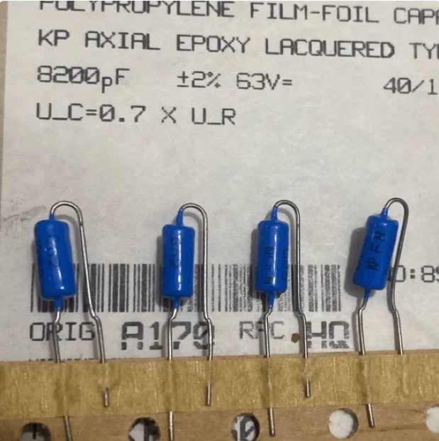 

20 шт./лот, оригинальные голландские BC KP464 8200pf 63 В 2% 4X10 мм, пленочные конденсаторы из оловянной фольги, бесплатная доставка