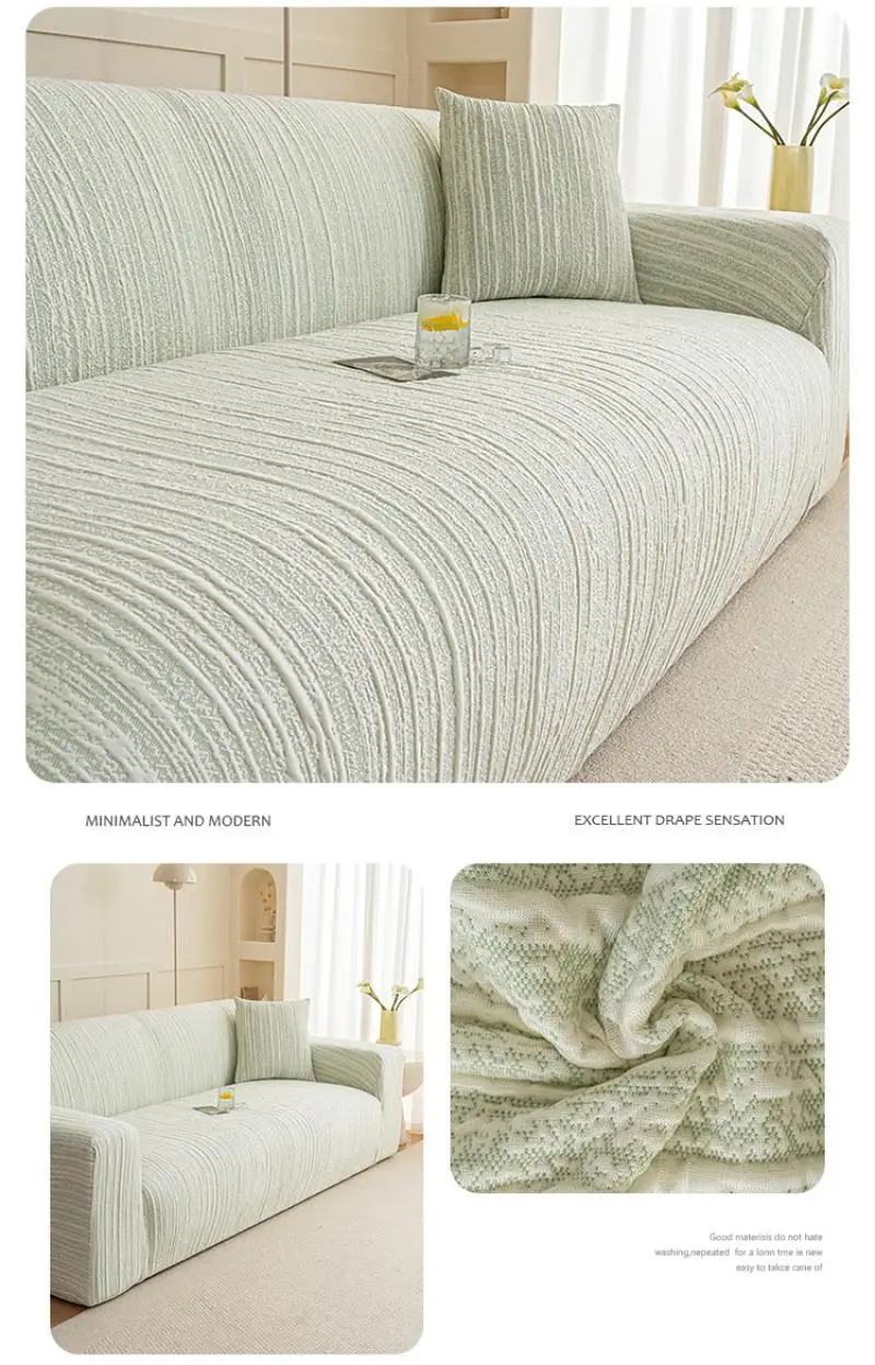 Sommerliche Sofabezüge aus Eisseide, elastisch, universell passend, vollständig abdeckend, katzensicher, universelle Sofasitzbezüge, Dekoration für Zuhause – Detail 7