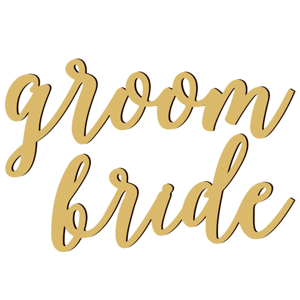 

1 set Wedding Chair Sign Rustic Decorations Bridesmaid Groom Bride Hanging Party DIY Craft Aisle Wooden
