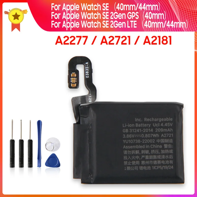Replacement Battery A2277 A2721 A2181 For Watch SE Series Watch SE 2 GPS LTE 40mm 44mm Batteries