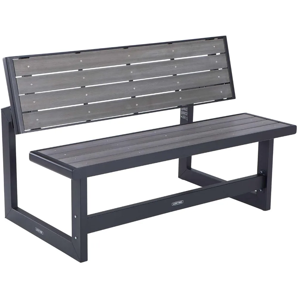 

60253 Outdoor Convertible Bench, 55 Inch, Harbor Gray