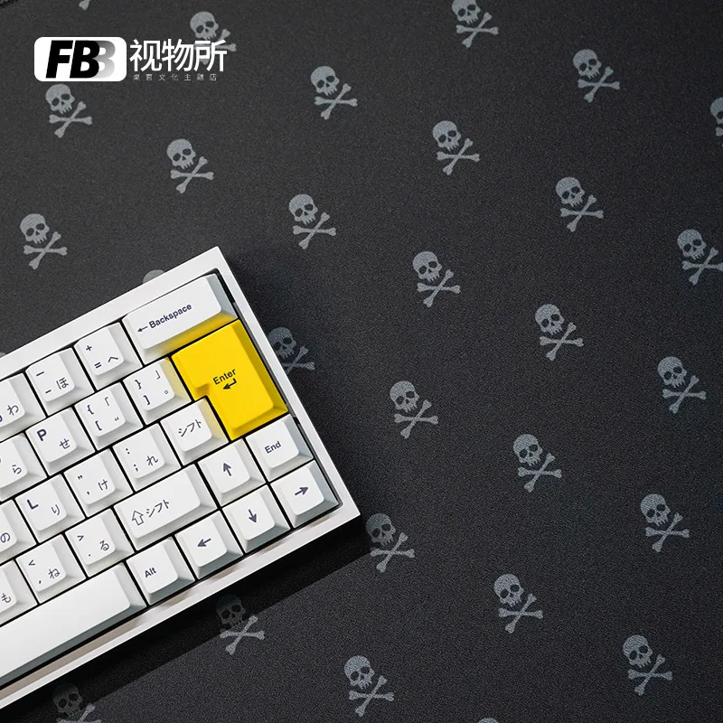 FBB Mousepad Skull Pattern Office Desk Protector Mat Desktop Keyboard Desk Pad Gaming Mousepads Non-Slip Large Size 400x900x4mm