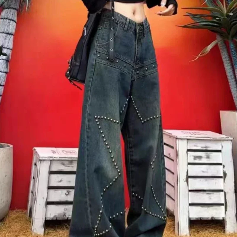 High Waist Shot Loosefit Womens Jeans Wide Leg Trousers Basics 2025 Quality Fashion Stretched Cool New In Denim Pants for Women