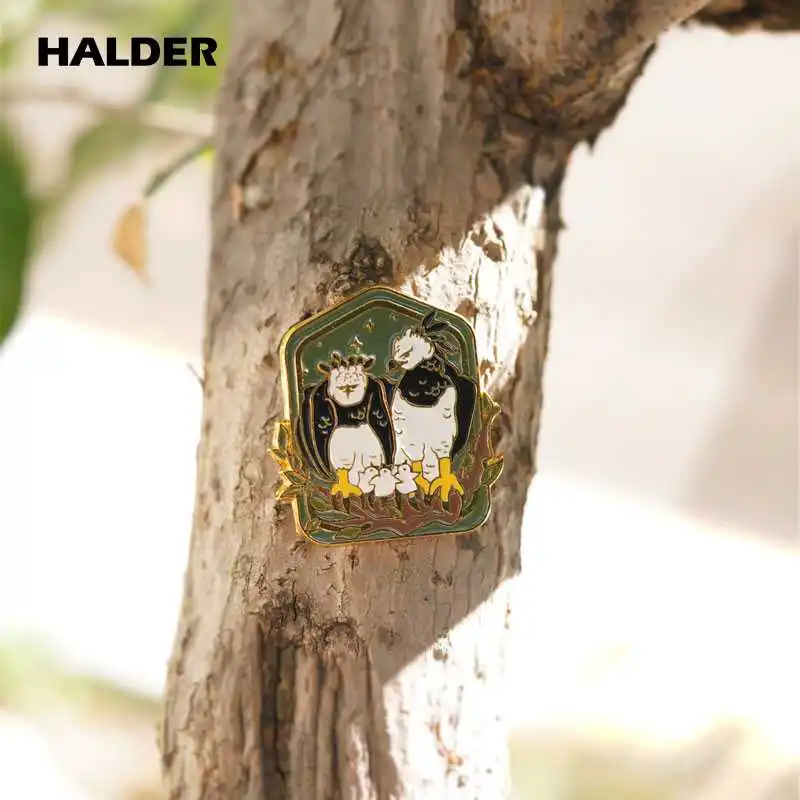 HALDER Harpy Eagle Bird Nest Enamel Brooch Animal Pin Backpack Costume Badge Accessories Denim Jacket Jewelry Collection Gift