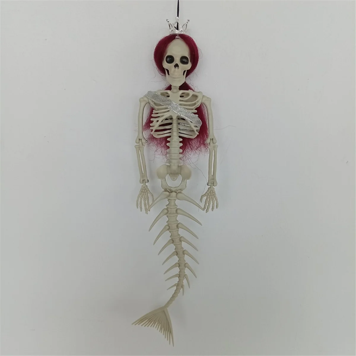 

Mermaid Skeleton W Colored Hair Halloween Decorations 4Pack-16.94in Long Graveyard Haunted House or Cemetery Party Decor