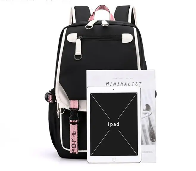 Kuromi-mochilas escolares Melody para mujer, morral femenino para adolescentes, niñas y niños, Mochila para ordenador portátil, Mochila de viaje