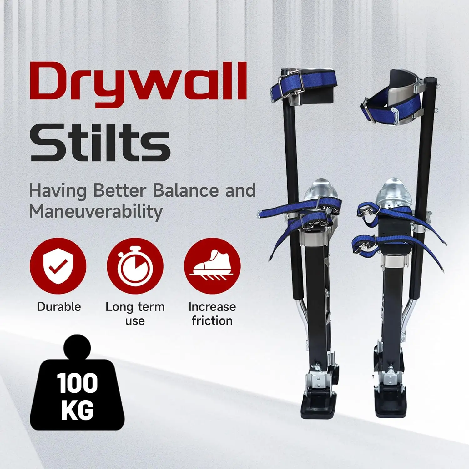 Adjustable 15-23 Inch Drywall Stilts Grade Ladders & Scaffoldings Steel & Aluminium Tool Stilt for Painting or Cleaning
