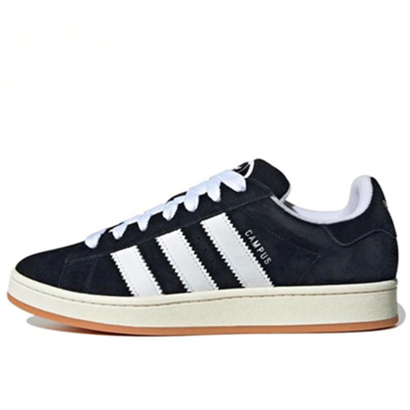 Adidas Campus 00 Core Black Suede Skateboard Shoes for Men Woman Fashion Outdoor Comfortable Casual Sneaker