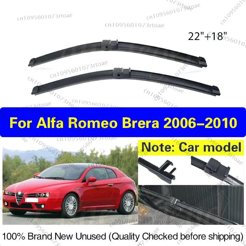 

2PCS For Alfa Romeo Brera 2006 - 2010 22"+18" Front Wiper Blades Windshield Windscreen Window Cutter Accessories 2007 2008 2009
