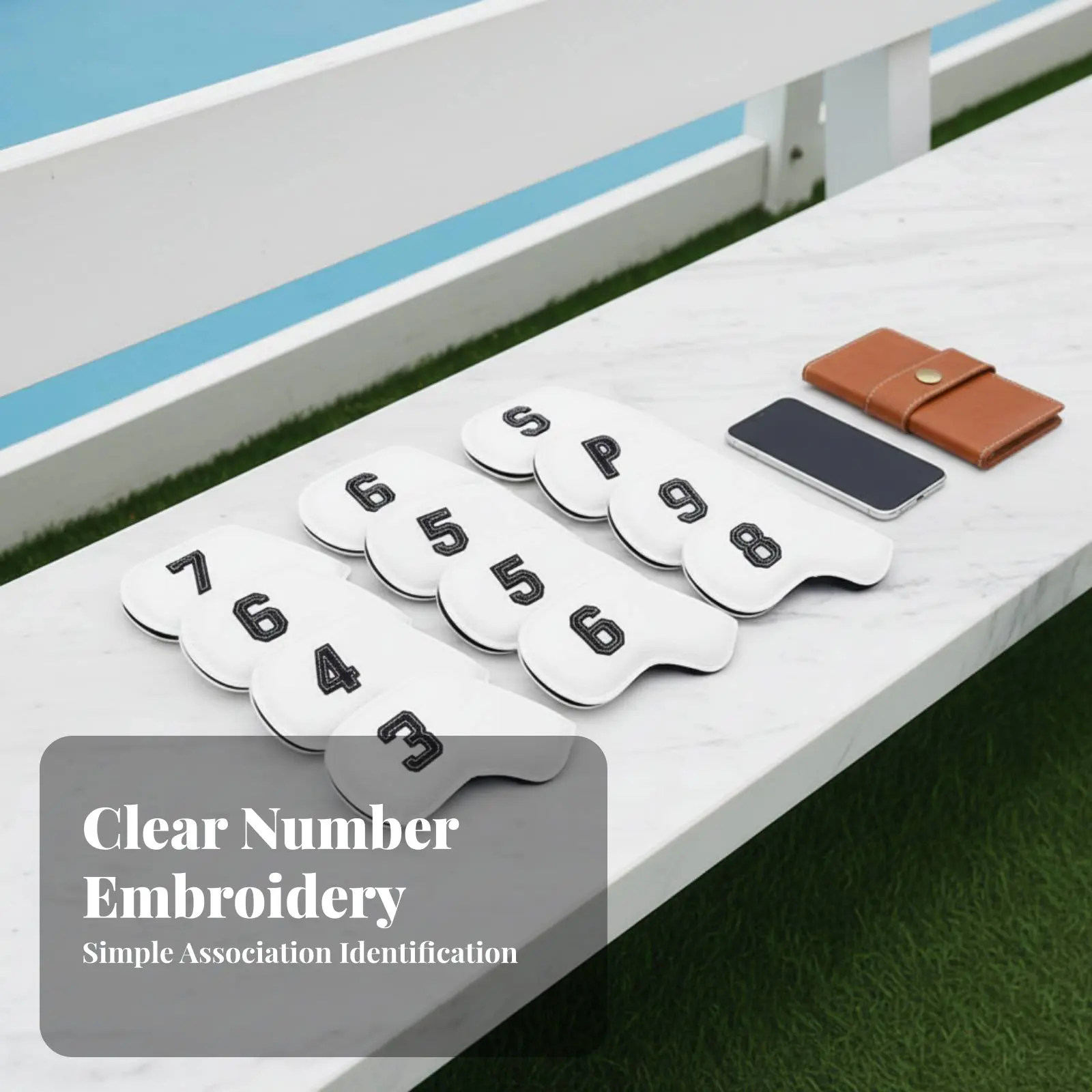 

Защитные чехлы для клюшек Sporting Club: Долговечные, из ПУ кожи, легкие, 10 штук в комплекте