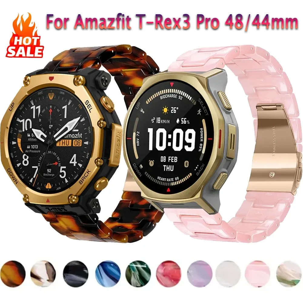 

Ремешок из смолы для Amazfit T-Rex3 Pro 48/44 мм/Bip 6-5/Balance 2/активный 2-2 квадратный удобный ремешок для часов Huawei 5 GT6-5-4 Pro 46 мм