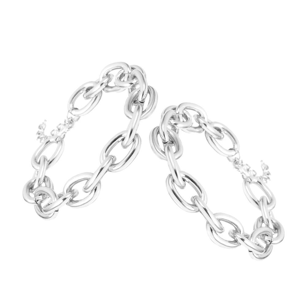 

Vintage Necklace Chain Link Chunky Collar Metal Women's Statement Hip-Hop Jewelry Lightweight Aluminum Accessories