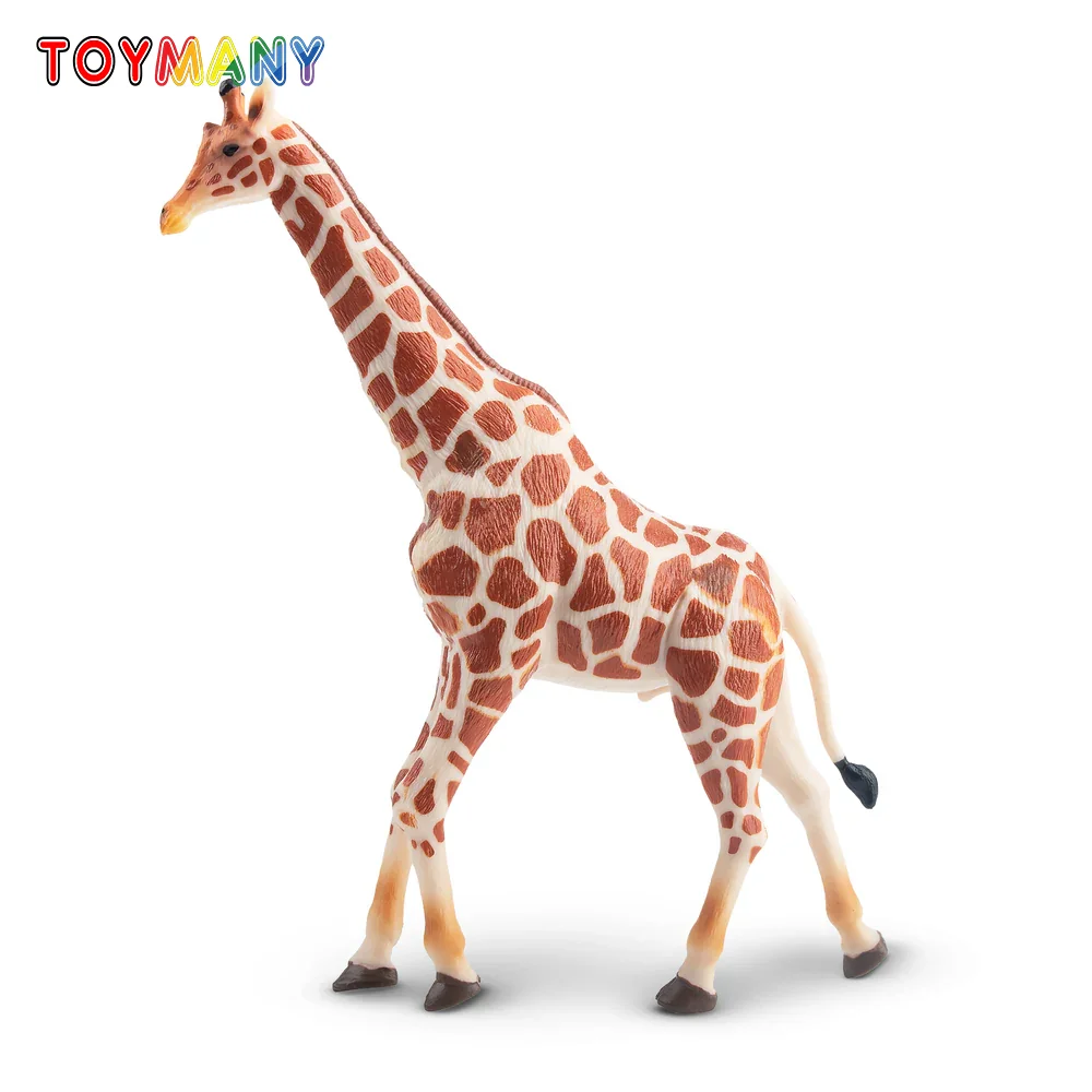 Toymany Simulation Giraffe Wildlife Animal Model Toy Mini Figures Dolls Action Figurines Toys Children Gift Cake Decoration