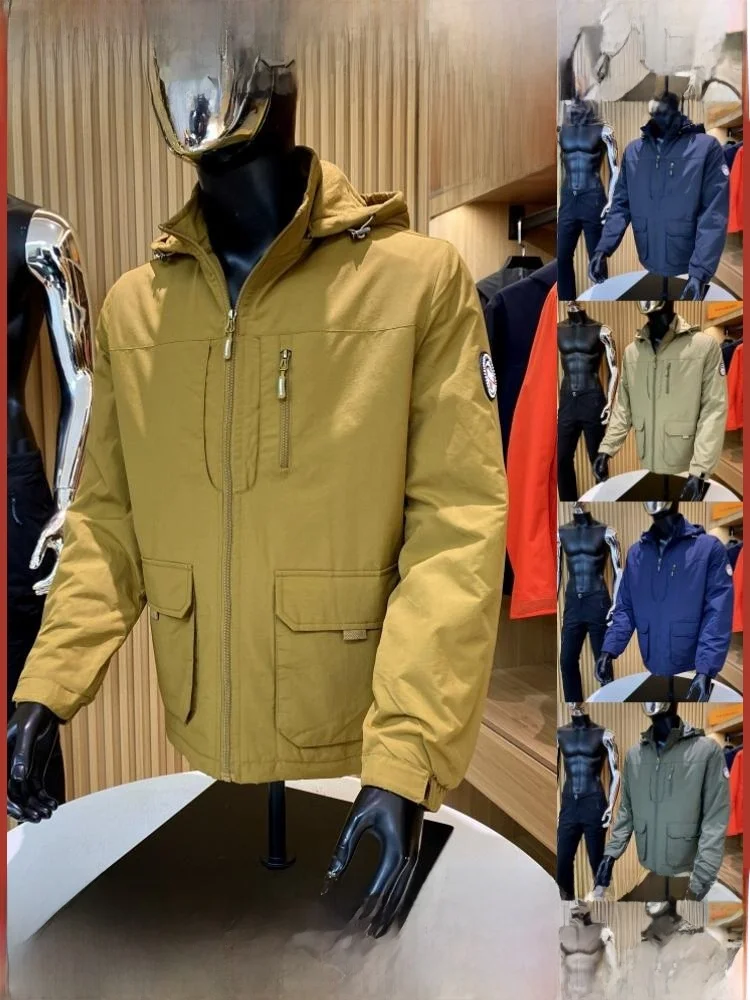 

Мужская модная повседневная ветрозащитная водонепроницаемая куртка Exploration Series на подкладке с длинной молнией свека