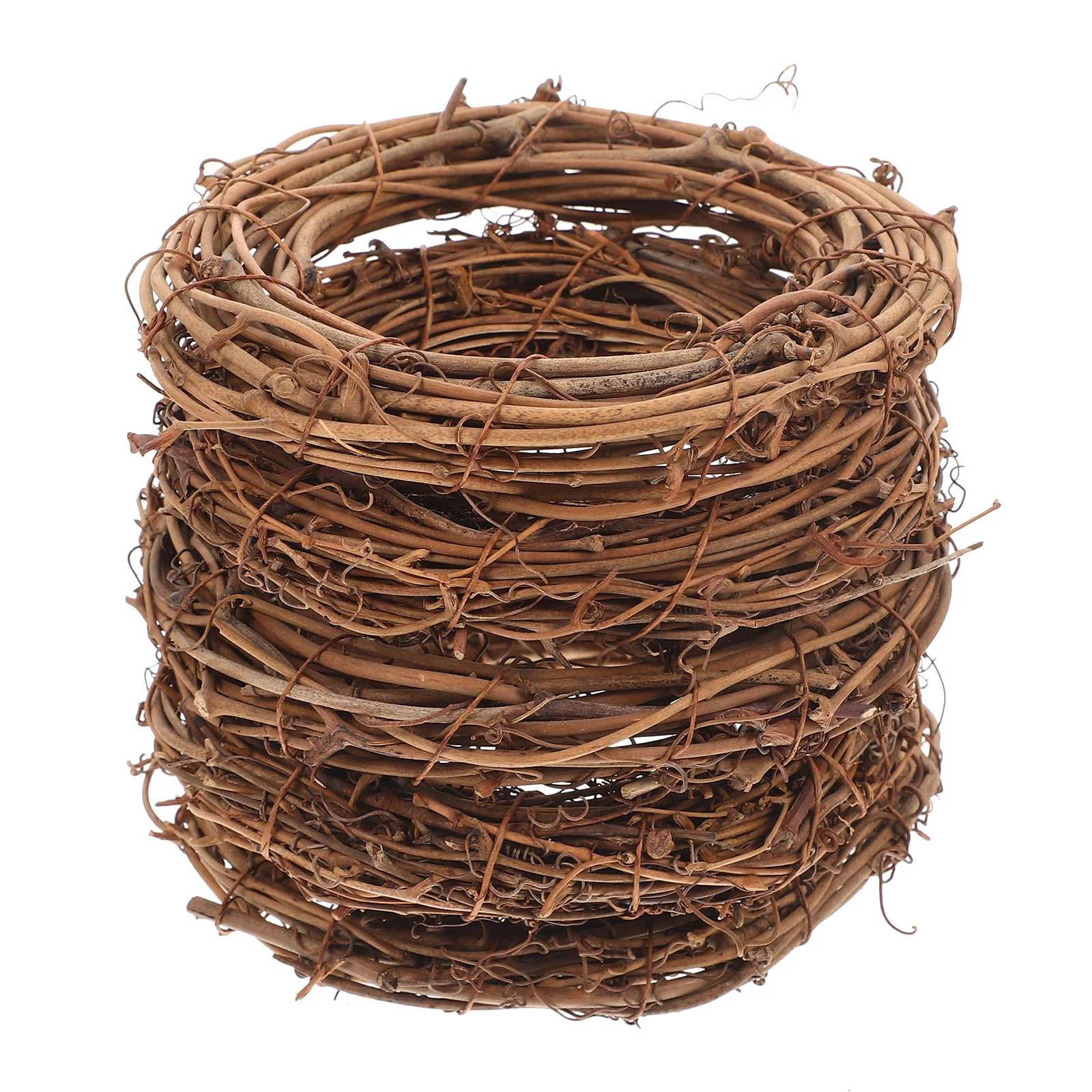 

5 Pcs Christmas Rattan Garland Decoration Dream Catcher Circle Wreath for DIY Xmas Crafts Round Rug