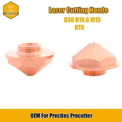 Fiber Laser Cutting Nozzle D30mm H18.6mm M15 For Precitec Procutter DE KTX KT X DD Type Single Double Nozzle Cutting Head