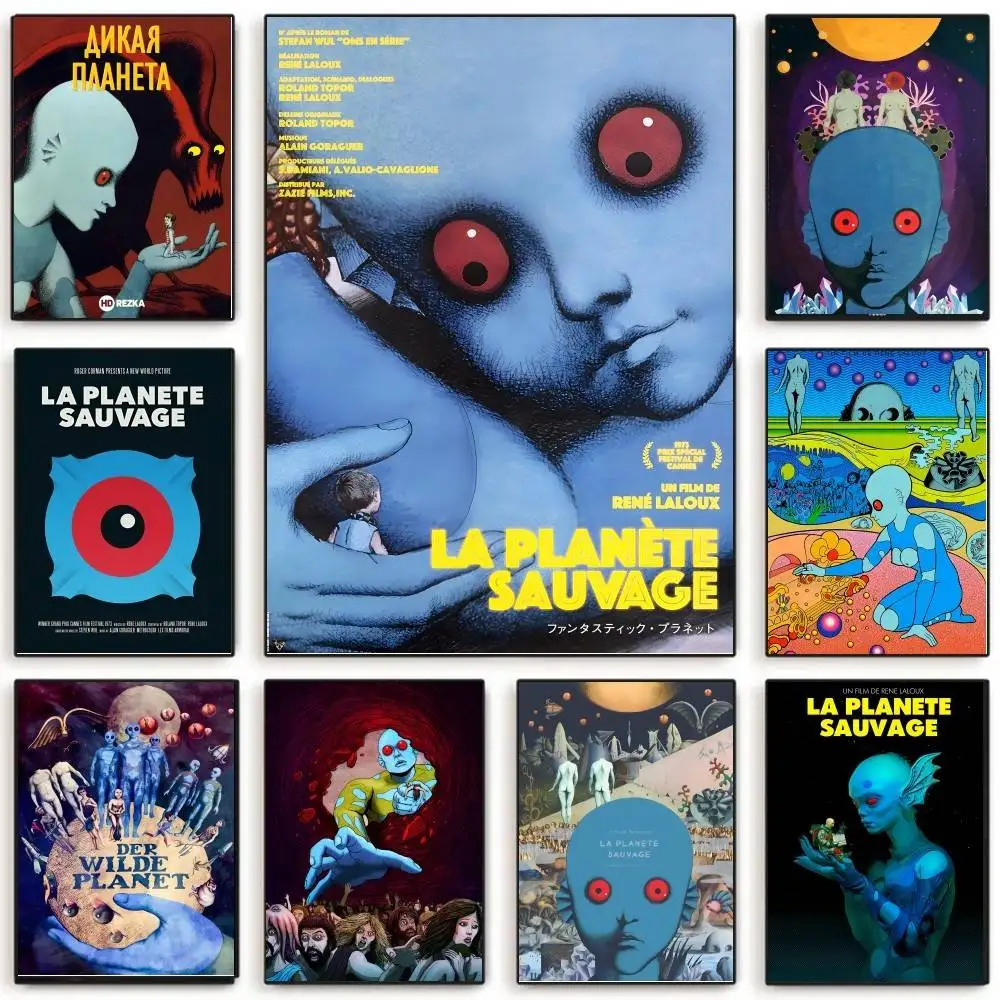 Fantastische Planeten-Filmposter, selbstklebende Kunst, für den Eingangsbereich des Zimmers, Restaurant, Wanddekoration, Kunstgemälde