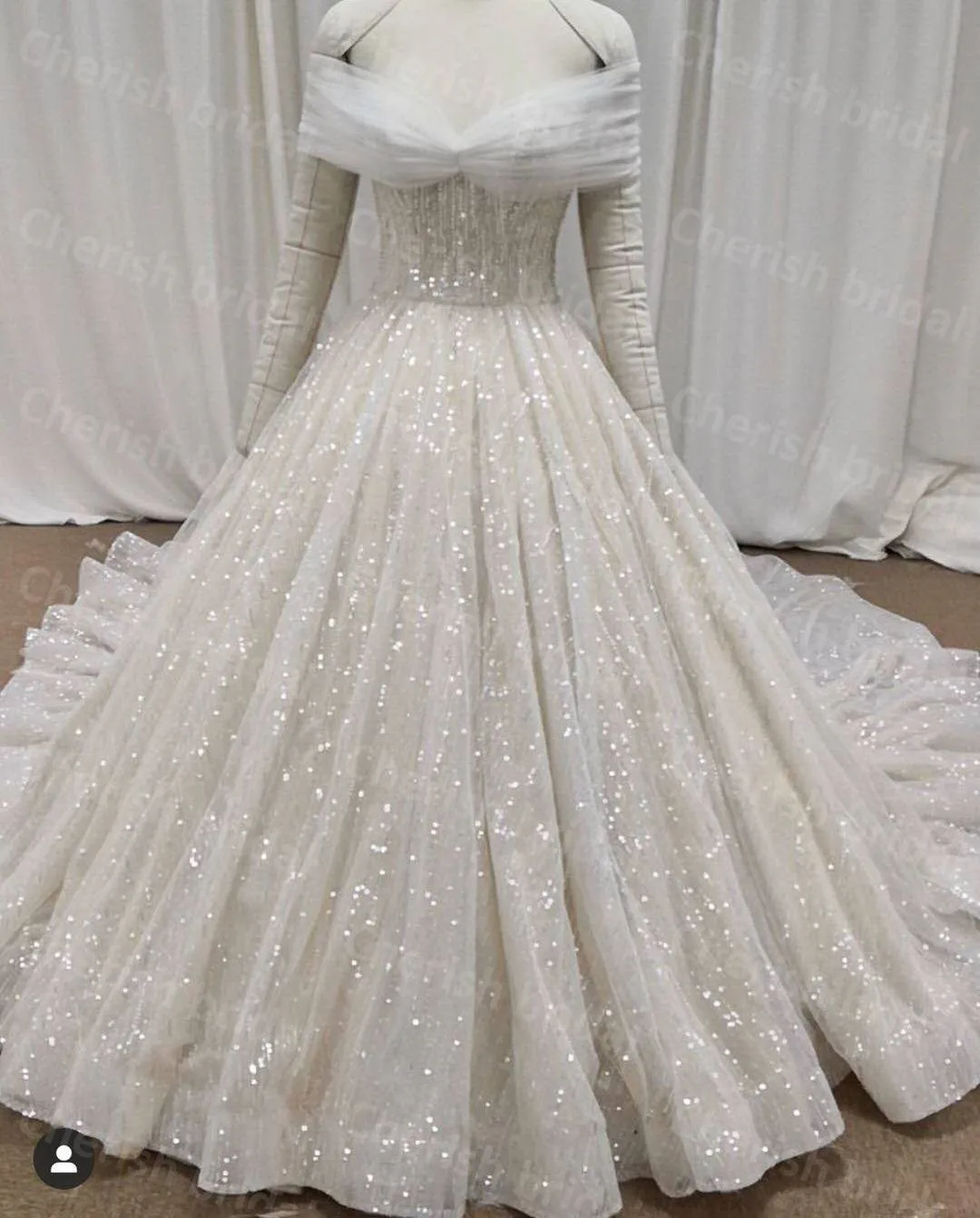 

C5035B Wedding Dress Off Shoulder Glitter Ball Gown Wedding Dresses for Bride Women Elegant Princess Bridal Gown Factory Direct