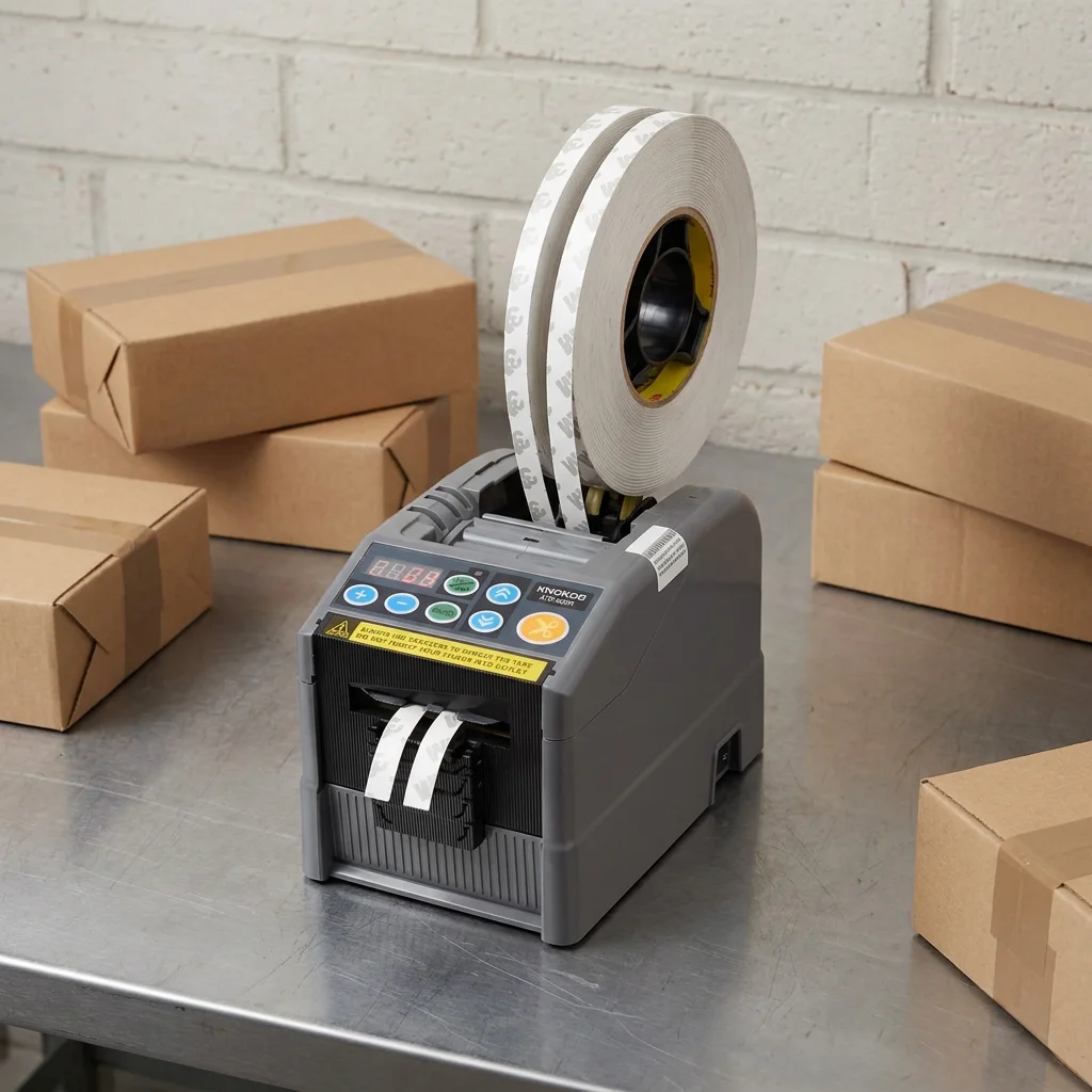 Automatic Tape Dispenser ATD-60GR Packing Machine 6-60mm Width Memory Function Motor Core High Antistatic ABS
