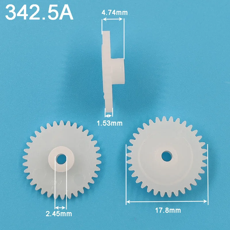 342.5A Gear Parts Modulus 0.5 34 Tooth 18mm Diameter Plastic Gear Wheel Toy Accessories 34T 2.5A 10pcs/lot