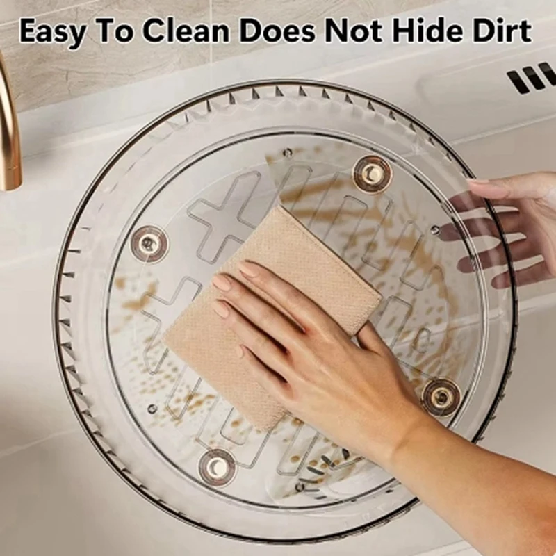 ABWR-360 Organizer kosmetik berputar, ringan mewah parfum perawatan kulit Organizer penyimpanan Makeup transparan nampan