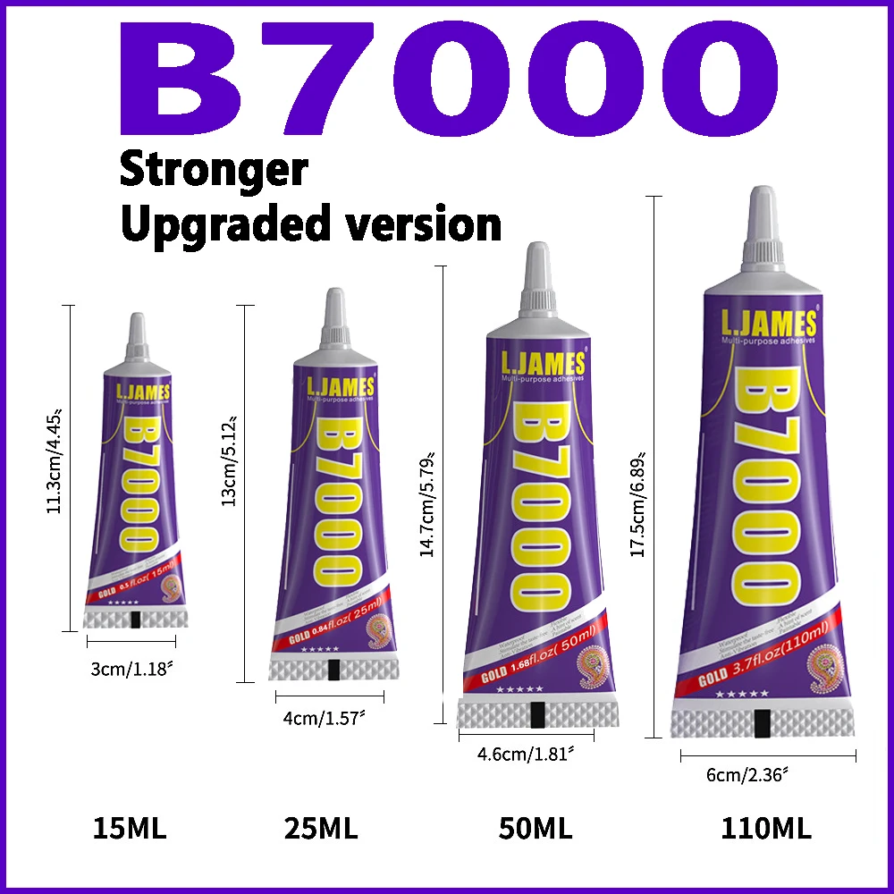 15ML 25ML 50ML 110ML Strong Soft Cellphone Repair Glue B7000 Clear Glue B-7000 Multipurpose DIY Adhesive