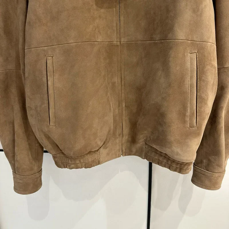 giacca in vera pelle naturale vera pelle scamosciata cappotto da donna in pelle di pecora primavera autunno 2025 nuovo Alla moda e lussuoso