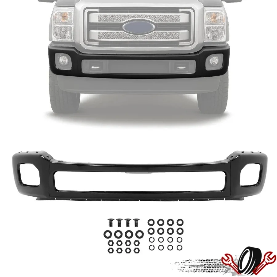 

Сталь для F250 F350 Super Duty Truck 2011-2016 Черный передний бампер Лицевая планка