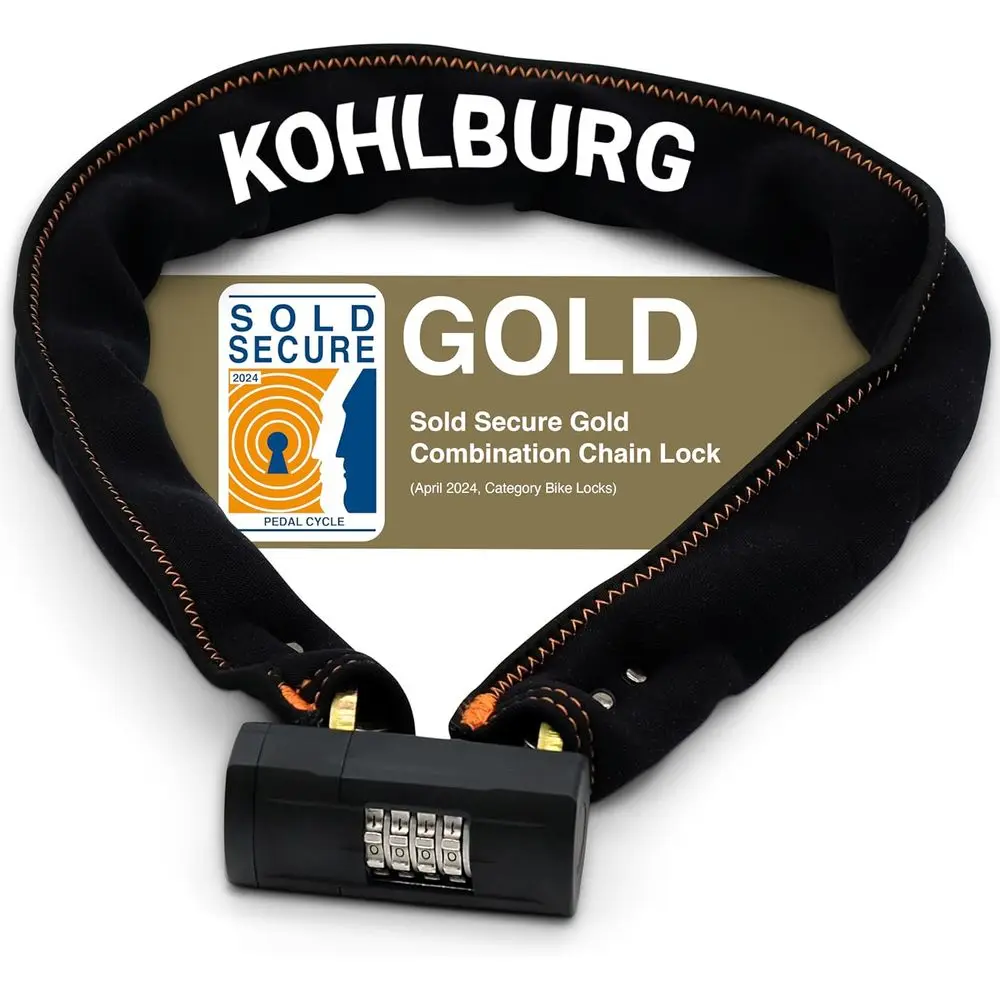 

Прочный комбинированный велосипедный замок [Sold Secure Gold] длиной 43 дюйма с максимальной степенью защиты – противоугонный цепной замок для велосипеда с цифровым кодом