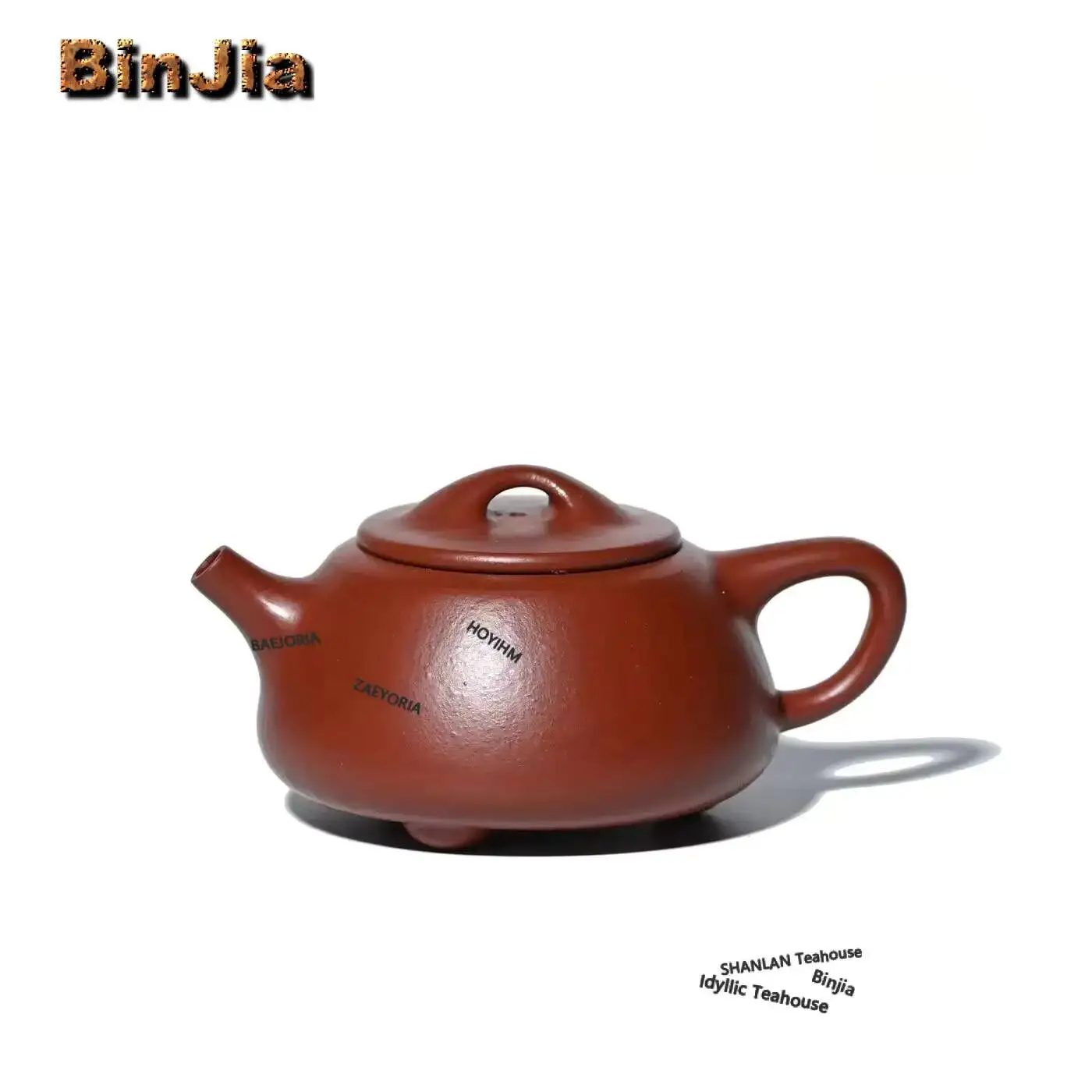 240ml Luxury Yixing Purple Clay Teapots Handmade Stone Scoop Pot Raw Ore Pear Skin Zhu Mud Tea Brewing Kettle  Zisha Tea Set