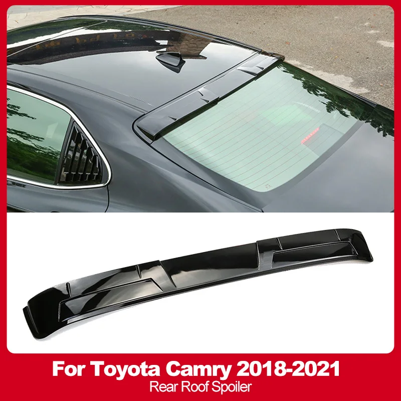 

Для Toyota Camry V90 2018-2021 задний спойлер на крышу крылья ABS глянцевый черный карбоновый вид автомобильные аксессуары