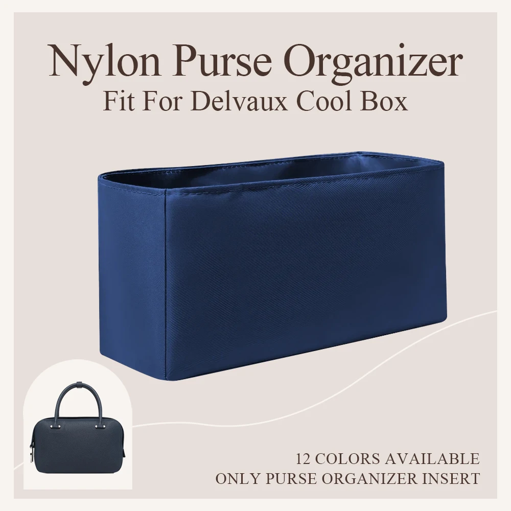 

Nylon Purse Organizer Insert Fit for Delvaux Cool Box Bag Inside Storage Bag Slim Inner Liner Cosmetics Organizer Bag In Bag