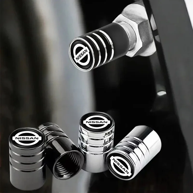 4Pcs Alloy Car Valve Cap Wheel Valves Dust Cover Tire Accessories For Nissan X-trail Qashqai Rogue Sport RogueAltima Versa Juke