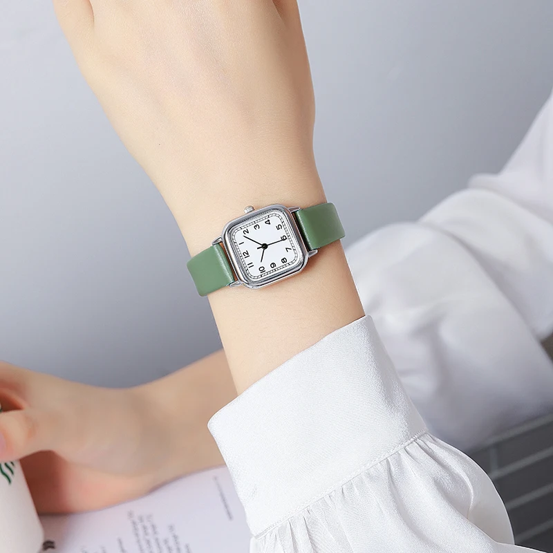 New INS small silver small square digital watch ladies wholesale quartz watch6