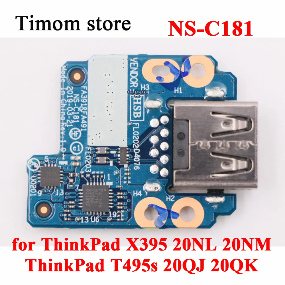 NS-C181 USB Card FOR ThinkPad X395 20NL 20NM Lenovo T495s 20QJ 20QK Original New Laptop Sub Card AMD USB Sub Card FRU PN 02DM414