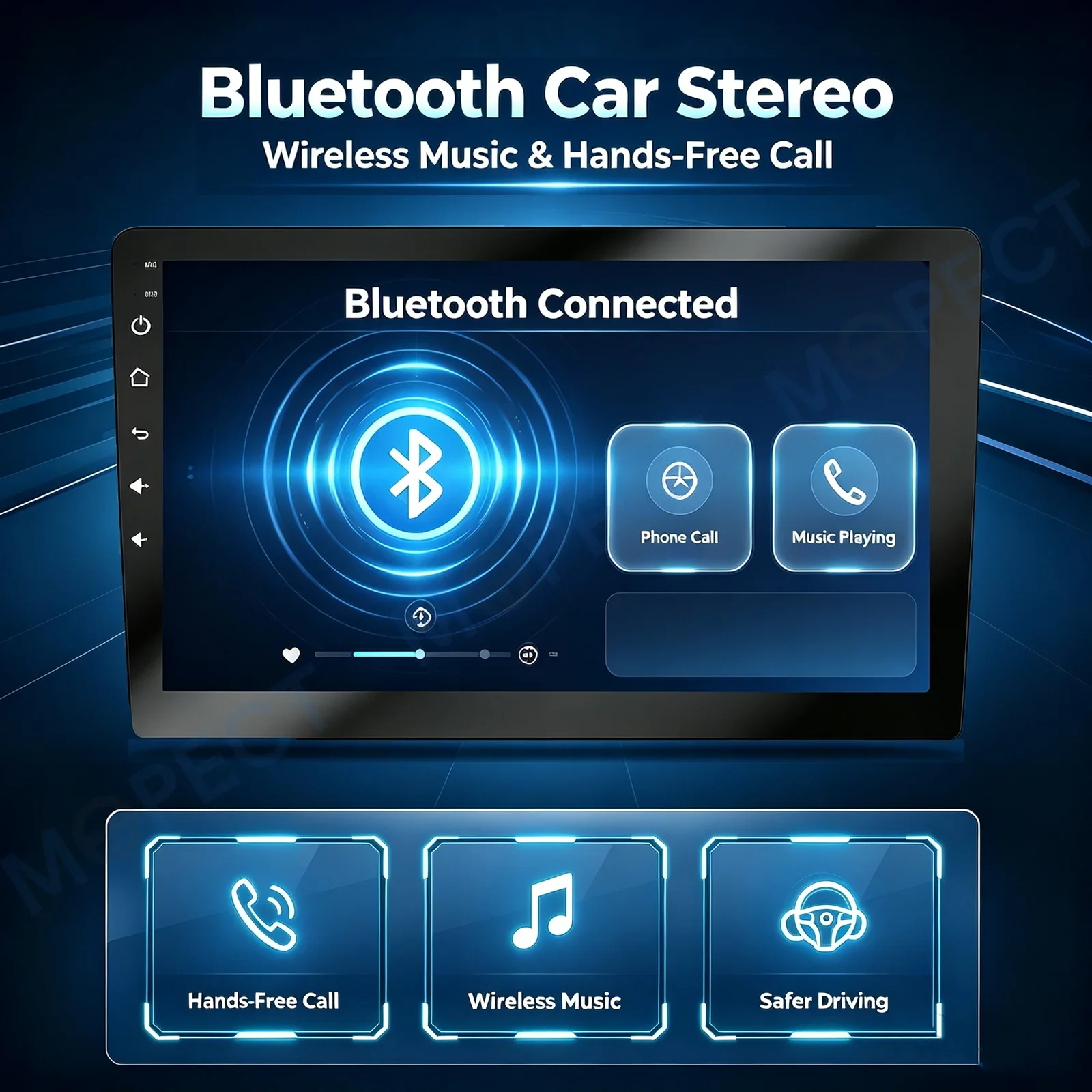 9-Zoll Android 15.0 Autoradio 4+64GB für VW Polo 6R 6C V 2009-2017 Apple CarPlay IPS Touchscreen GPS-Navigation FM/AM SWC Bluetooth – Detail 11