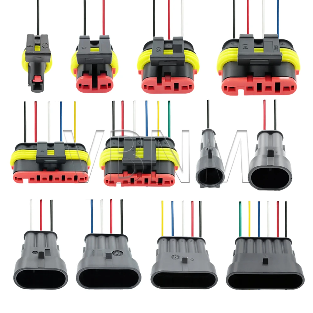 1/2/3/4/5/6 Pin Plug Waterproof Automotive Car Wire Electrical Connectors Plug With Wire For Car Motorcycle Scooter Marine
